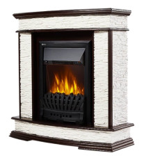 Каминокомплект:Очаг Electrolux EFP/P-1020LS, портал Scala Classic сланец скалистый бел., тёмн. Дуб