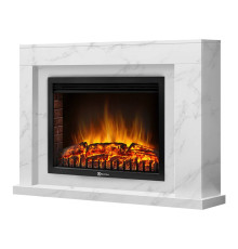 Каминокомплект:ОчагElectrolux EFP/P-2520LS с порталом Simple 25 белый мрамор