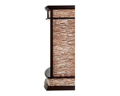 Каминокомплект: Очаг Electrolux EFP/P-2720RLS,портал Scala 25 сланец скалистый бурый,шпон тёмный дуб