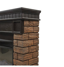 Каминокомплект:Очаг Electrolux EFP/P-3320RLS, портал Bricks Wood 30 камень темный, шпон венге