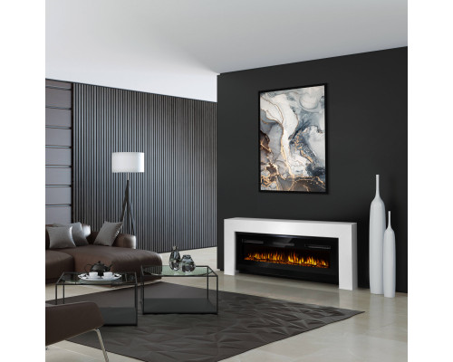 Каминокомплект: Очаг Electrolux Infinity EFP/P-1600ULS N, портал Suprema Long бел.