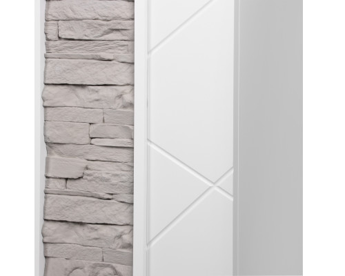 Каминокомплект: Очаг Electrolux EFP/P-2520LS N, портал Miami 25 белый, серый