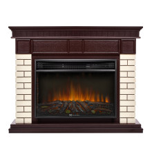 Каминокомплект: Очаг Electrolux 2720RLS N, портал Bricks 25 камень беж, шпон т.д.