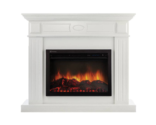 Каминокомплект: Очаг Electrolux EFP/P-3020LS N, портал Bianco 30 белый, р/в