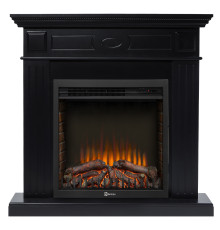 Каминокомплект: Очаг Electrolux 3020RLS N, портал Bianco 30 черная эмаль