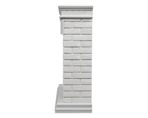 Каминокомплект: Очаг Electrolux EFP/P-3020LS N, портал Bricks 30 камень белый, белая эмаль