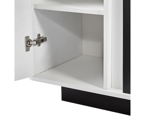 Каминокомплект: Очаг Electrolux EFP/P-3020LS N, портал Como 30 белый, черный, р/в