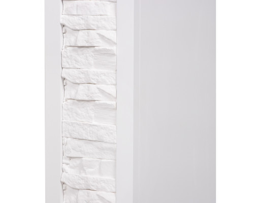 Каминокомплект: Очаг Electrolux 3020RLS N, портал Loft 30 камень белый, бел.эмаль