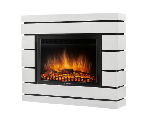 Каминокомплект: Очаг Electrolux EFP/P-3020LS N, портал Moderno 30 шпон белый дуб