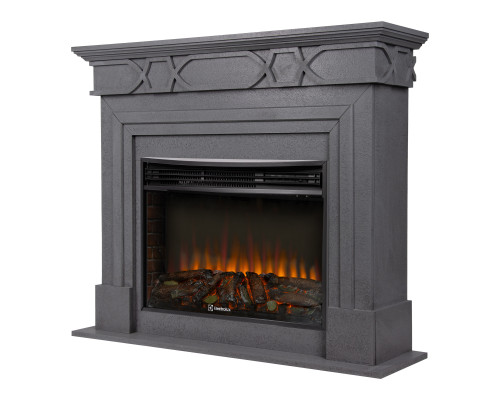 Каминокомплект: Очаг Electrolux EFP/P-3320LS N, портал Antico 30 серый