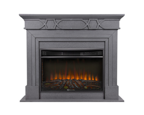 Каминокомплект: Очаг Electrolux EFP/P-3320LS N, портал Antico 30 серый