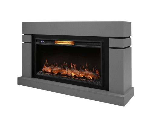Каминокомплект: Очаг Electrolux EFP/P-3620LS, портал Lindos 42/40/36, светло-серый, р/в