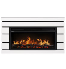 Каминокомплект: Очаг Electrolux EFP/P-3620LS, портал Moderno 36 белый, черный, р/в