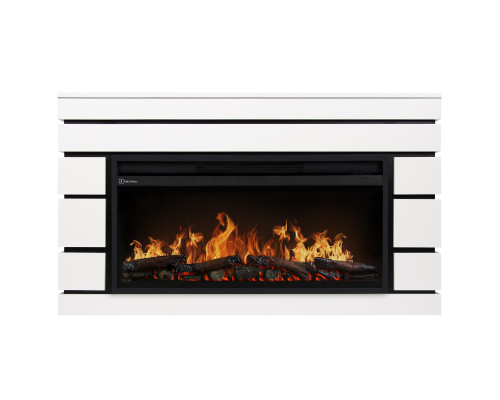 Каминокомплект: Очаг Electrolux EFP/P-3620LS, портал Moderno 36 белый, черный, р/в