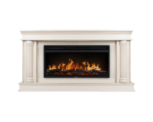 Каминокомплект: Очаг Electrolux EFP/P-4220LS, портал Olympia 42/40/36, сл. кость с зол. патиной