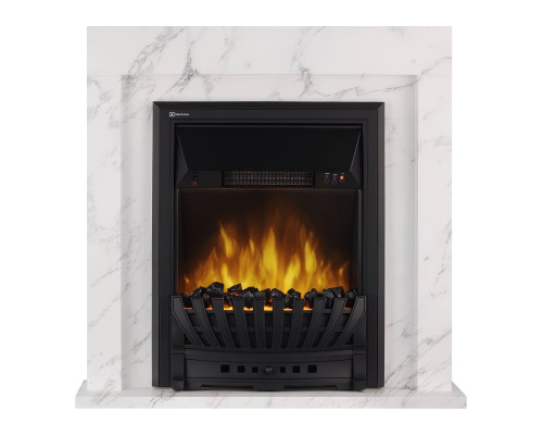 Каминокомплект:Очаг Electrolux EFP/P-1020LS, портал Simple Classic белый мрамор Каминокомплект:Очаг Electrolux EFP/P-1020LS, портал Simple Classic белый мрамор