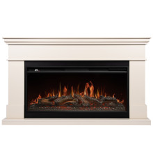 Каминокомплект: Очаг Royal Thermo Aurora RTFP/P-AR40LS, портал California 42/40/36, молочный