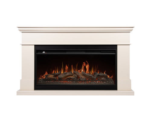 Каминокомплект: Очаг Royal Thermo Aurora RTFP/P-AR40LS, портал California 42/40/36, молочный