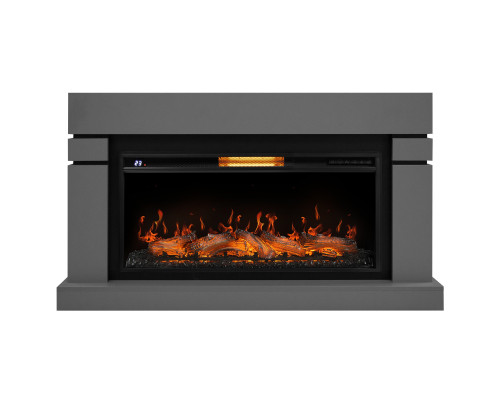 Каминокомплект: Очаг Royal Thermo Aurora RTFP/P-AR40LS, портал Lindos 42/40/36, светло-серый, р/в