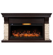 Каминокомплект: Очаг Royal Thermo Aurora RTFP/P-AR40LS, портал Michigan 40 камень мол., шпон т.дуб