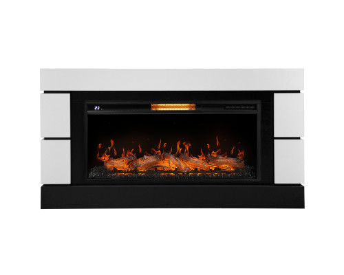 Каминокомплект: Очаг Royal Thermo Aurora RTFP/P-AR40LS, портал Moderno 42/40/36, белый, р/в