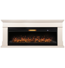 Каминокомплект: Очаг Royal Thermo Aurora RTFP/P-AR60LS, портал California 60 IV, молочный