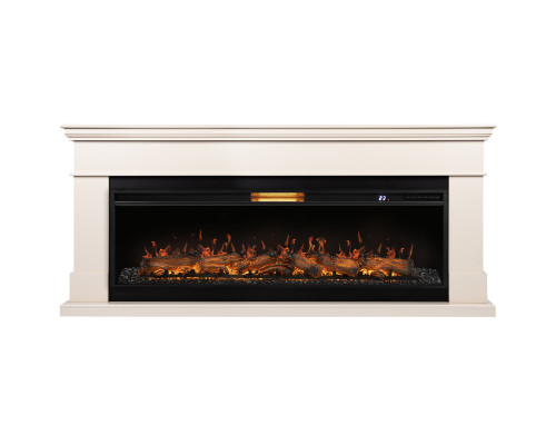 Каминокомплект: Очаг Royal Thermo Aurora RTFP/P-AR60LS, портал California 60 IV, молочный