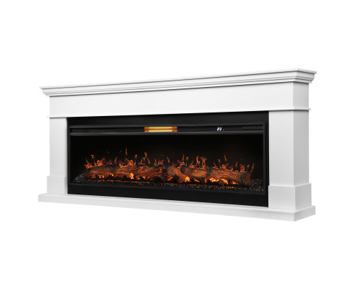 Каминокомплект: Очаг Royal Thermo Aurora RTFP/P-AR60LS, портал California 60 W, белый