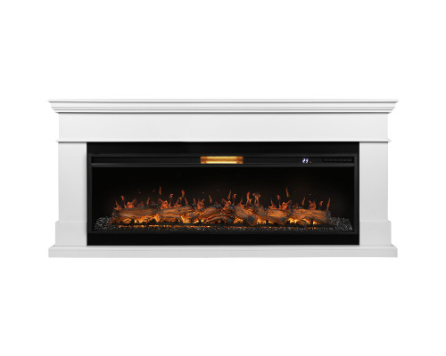 Каминокомплект: Очаг Royal Thermo Aurora RTFP/P-AR60LS, портал California 60 W, белый