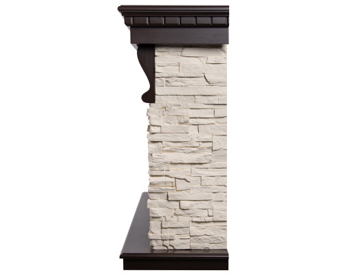 Каминокомплект: Очаг Royal Thermo Aurora RTFP/P-AR60LS, портал Michigan 60, камень мол., шп. тем.дуб