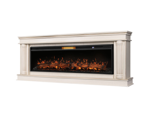 Каминокомплект: Очаг Royal Thermo Aurora RTFP/P-AR60LS, портал Olympia 60 сл. кость с зол. патиной Каминокомплект: Очаг Royal Thermo Aurora RTFP/P-AR60LS, портал Olympia 60 сл. кость с зол. патиной