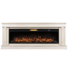 Каминокомплект: Очаг Royal Thermo Aurora RTFP/P-AR60LS, портал Olympia 60 сл. кость с зол. патиной