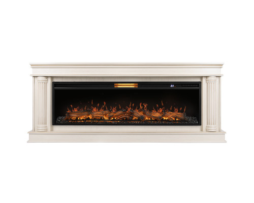 Каминокомплект: Очаг Royal Thermo Aurora RTFP/P-AR60LS, портал Olympia 60 сл. кость с зол. патиной Каминокомплект: Очаг Royal Thermo Aurora RTFP/P-AR60LS, портал Olympia 60 сл. кость с зол. патиной
