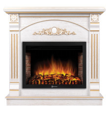 Портал Firelight Barocco 25 шпон белый дуб с золотой патиной