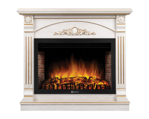 Портал Firelight Barocco 30 шпон белый дуб с золотой патиной