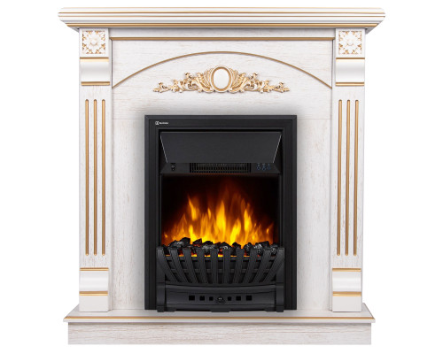Портал Firelight Barocco Classic шпон белый дуб с золотой патиной Портал Firelight Barocco Classic шпон белый дуб с золотой патиной