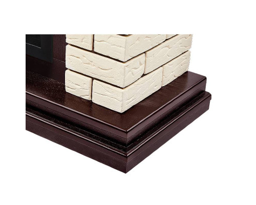 Портал Firelight Bricks 25 камень бежевый, шпон темный дуб Портал Firelight Bricks 25 камень бежевый, шпон темный дуб