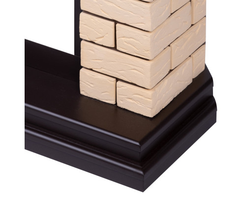Портал Firelight Bricks 30U (угловой) камень бежевый, шпон темный дуб Портал Firelight Bricks 30U (угловой) камень бежевый, шпон темный дуб