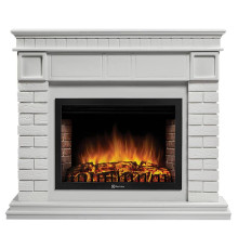 Портал Firelight Bricks 30U (угловой) камень белый, белая эмаль