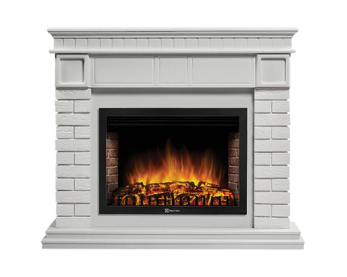 Портал Firelight Bricks 30U (угловой) камень белый, белая эмаль Портал Firelight Bricks 30U (угловой) камень белый, белая эмаль