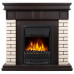 Портал Firelight Bricks Classic камень бежевый, шпон темный дуб