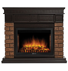 Портал Firelight Bricks Wood 25 камень коричневый, шпон темный дуб