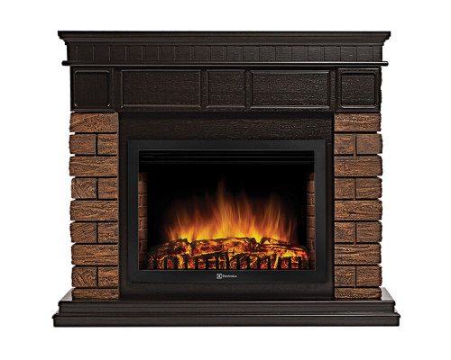 Портал Firelight Bricks Wood 25 камень коричневый, шпон темный дуб Портал Firelight Bricks Wood 25 камень коричневый, шпон темный дуб