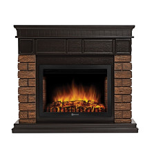 Портал Firelight Bricks Wood 25 камень темный, шпон венге