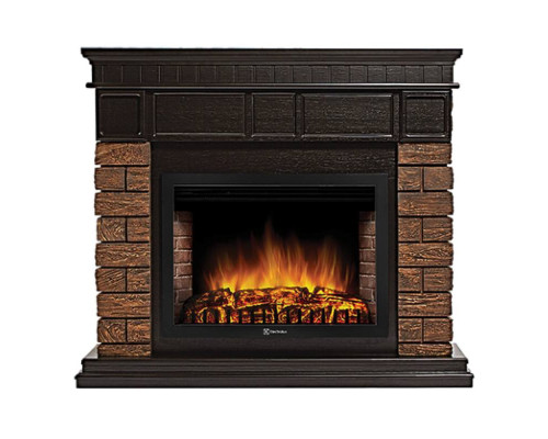 Портал Firelight Bricks Wood 30 камень коричневый, шпон темный дуб Портал Firelight Bricks Wood 30 камень коричневый, шпон темный дуб