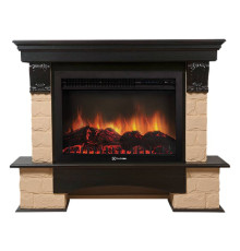 Портал Firelight Forte 30S камень бежевый, шпон венге