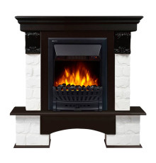 Портал Firelight Forte Classic камень белый, шпон венге