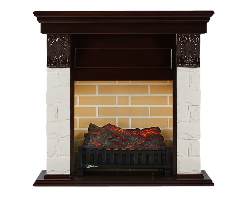 Портал Forte C камень белый, шпон Темный дуб