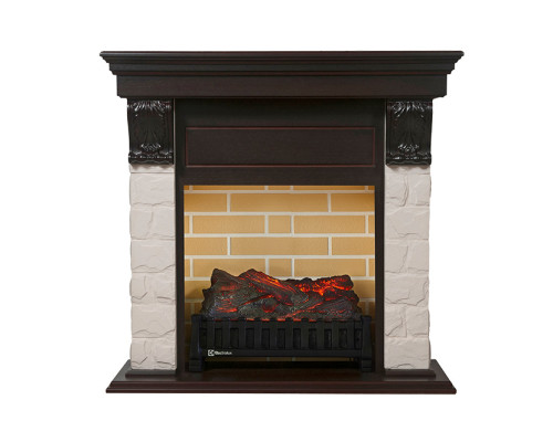 Портал Forte C камень белый, шпон Темный дуб