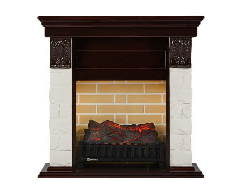 Портал Forte C камень белый, шпон Темный дуб